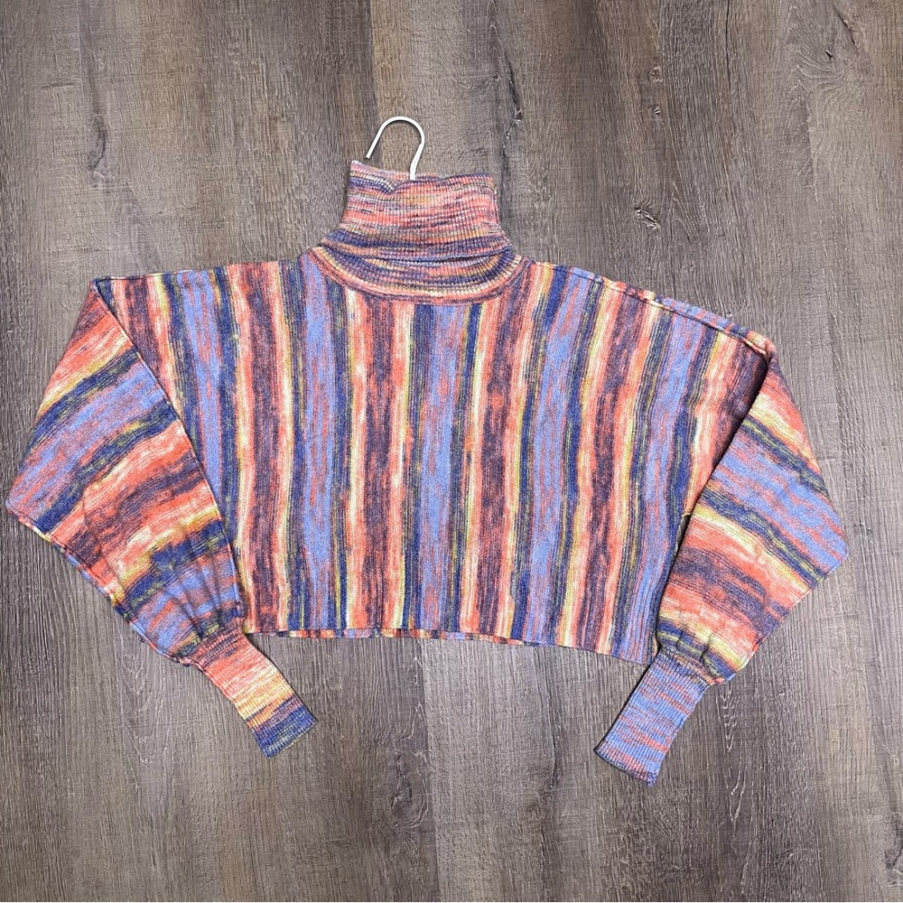 Urban Outfitters Colorful Striped Turtleneck Sweater